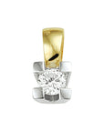 14K bicolor goud geel/wit hanger diamant 0.10ct h si 4208284 - PansiteNederland.nl
