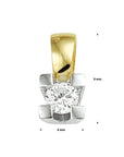 14K bicolor goud geel/wit hanger diamant 0.10ct h si 4208284 - PansiteNederland.nl