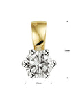 14K bicolor goud geel/wit hanger diamant 0.10ct h si 4208285 - PansiteNederland.nl