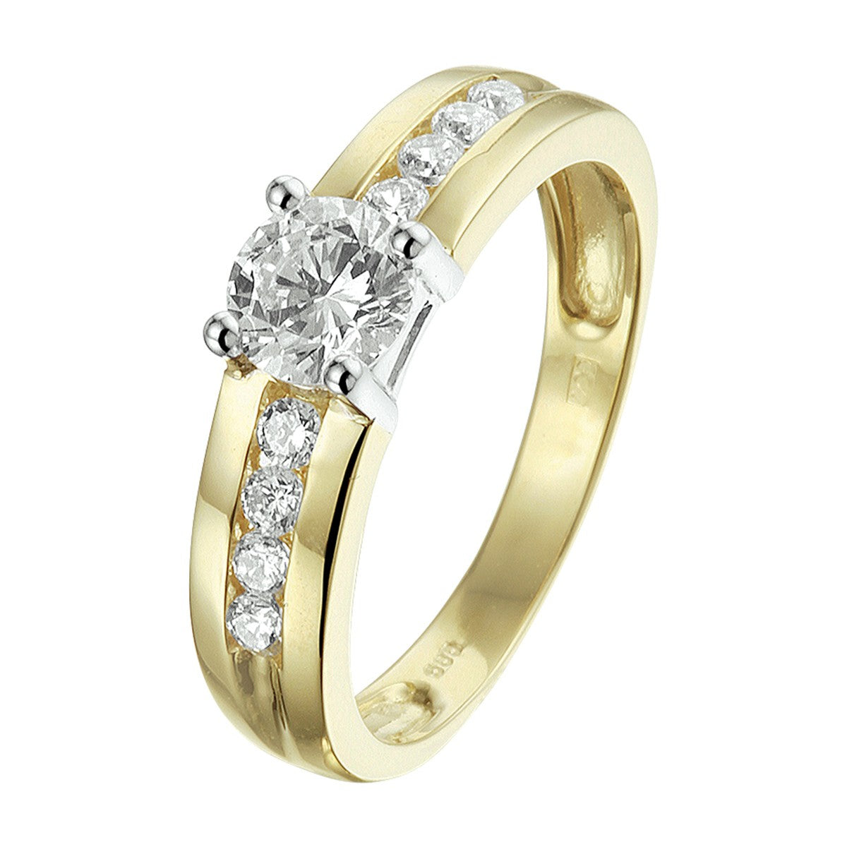 Fantasy Collection Ring zirkonia 14K bicolor goud