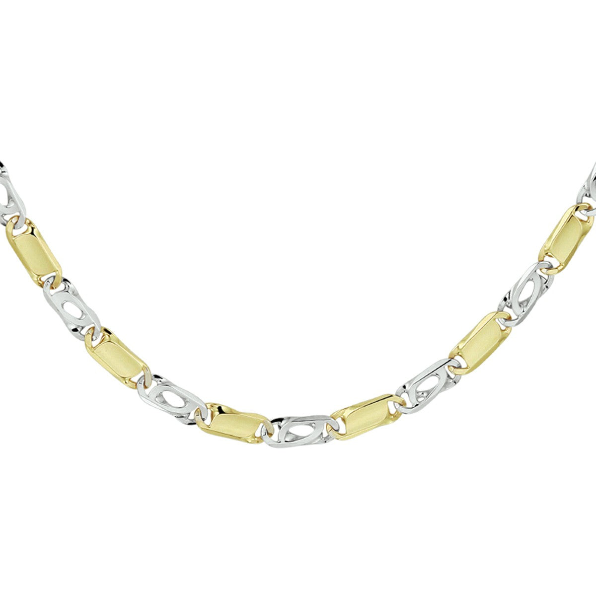 Fantasy Collection Collier valkenoog met tussenstuk 4,2 mm 14K bicolor goud