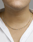 14K Bicolor Goud Geel/Wit Collier Valkenoog Met Tussenstuk 4,2 mm 4208333 - PansiteNederland.nl