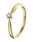 14K Bicolor Geel- En Witgoud Geel/Wit Ring Diamant 0.05Ct H Si 4208347 - PansiteNederland.nl