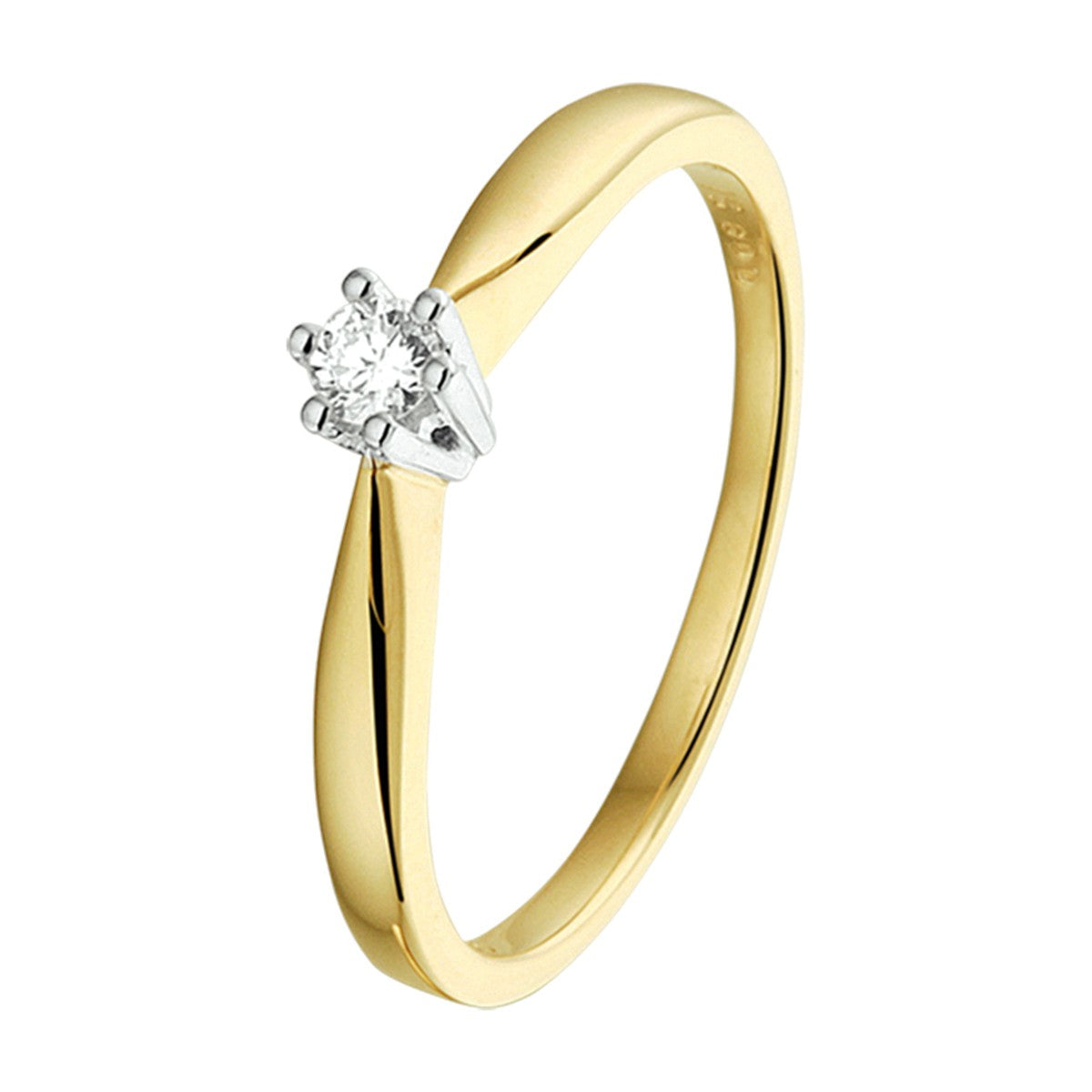 Fantasy Collection Ring diamant 0.08ct h si 14K bicolor goud