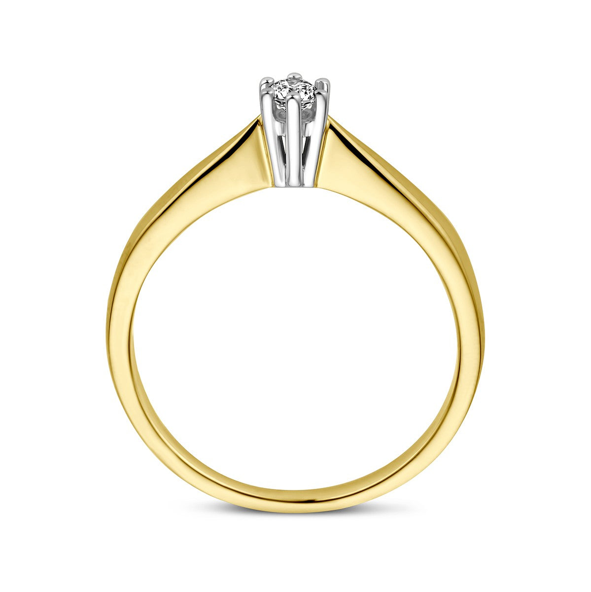 Fantasy Collection Ring diamant 0.08ct h si 14K bicolor goud