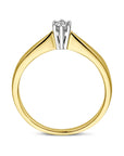 14K Bicolor Geel- En Witgoud Geel/Wit Ring Diamant 0.08Ct H Si 4208350 - PansiteNederland.nl
