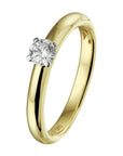 14K Bicolor Geel- En Witgoud Geel/Wit Ring Diamant 0.25Ct H Si 4208372 - PansiteNederland.nl