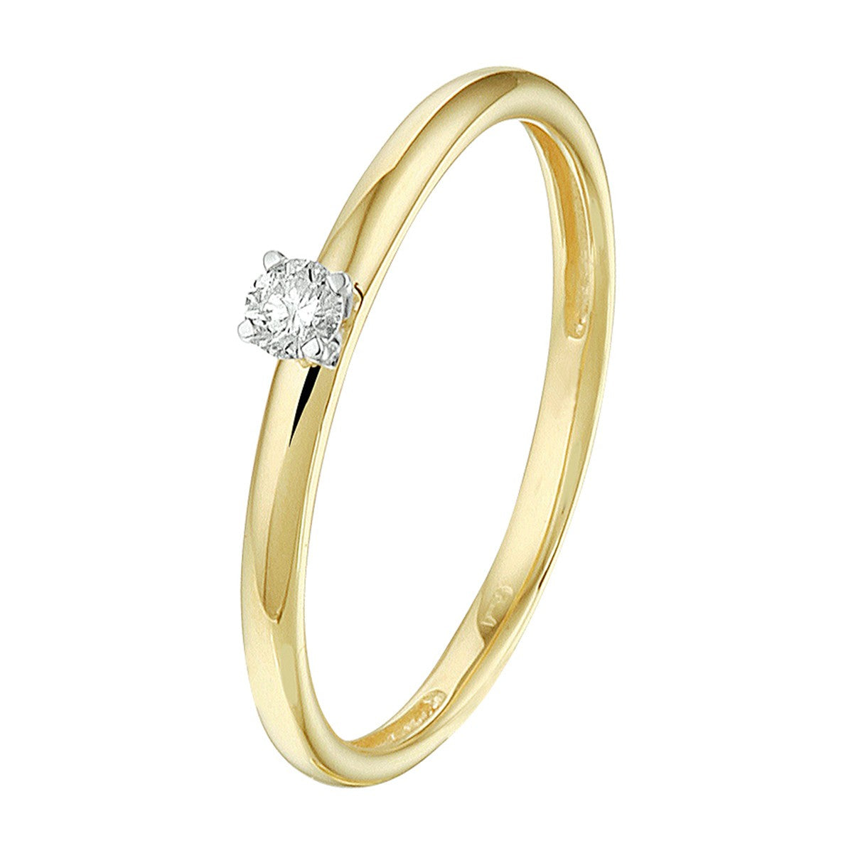 Fantasy Collection Ring diamant 0.09ct h si 14K bicolor goud