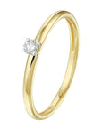 14K Bicolor Geel- En Witgoud Geel/Wit Ring Diamant 0.09Ct H Si 4208380 - PansiteNederland.nl