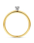 14K Bicolor Geel- En Witgoud Geel/Wit Ring Diamant 0.09Ct H Si 4208380 - PansiteNederland.nl