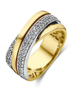 14K Bicolor Geel- En Witgoud Geel/Wit Ring Diamant 0.51Ct H Si 4208388 - PansiteNederland.nl