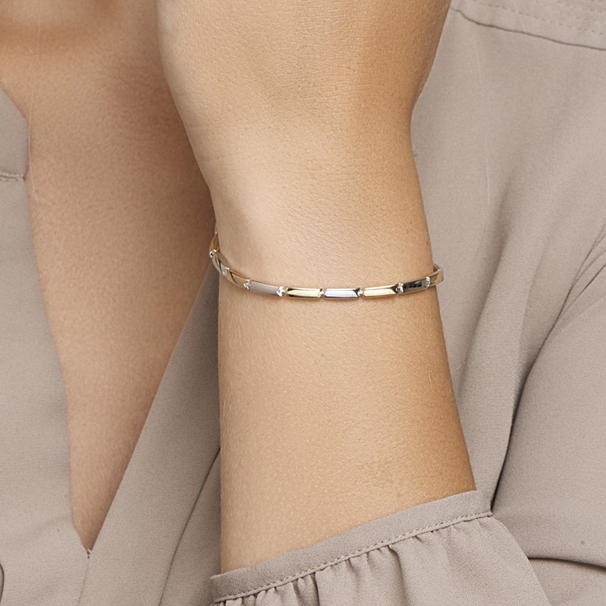 Fantasy Collection Armband 19,5 cm 14K bicolor goud