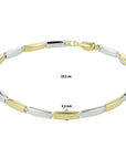 14K bicolor armband 19,5 cm 4208434 - PansiteNederland.nl