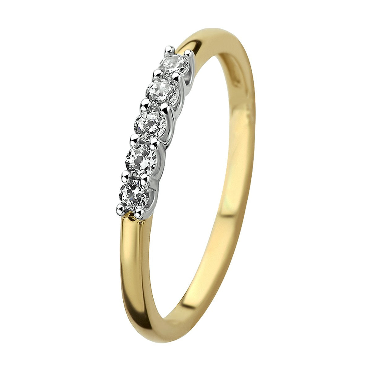 Fantasy Collection Ring zirkonia 14K bicolor goud