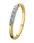 14K Bicolor gouden Ring zirkonia - 4208451 - PansiteNederland.nl