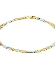 14K Bicolor Goud Geel/Wit Armband Valkenoog Met Tussenstuk 4,2 mm 4208484 - PansiteNederland.nl
