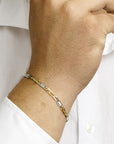 14K Bicolor Goud Geel/Wit Armband Valkenoog Met Tussenstuk 4,2 mm 4208484 - PansiteNederland.nl