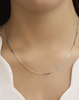 14K bicolor goud geel/wit collier valkenoog met tussenstuk 2,1 mm 45 cm 4208483 - PansiteNederland.nl