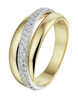 14K Bicolor Geel- En Witgoud Geel/Wit Ring Diamant 0.47Ct H Si 4208551 - PansiteNederland.nl