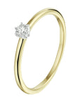14K Bicolor Geel- En Witgoud Geel/Wit Ring Diamant 0.10Ct H Si 4208556 - PansiteNederland.nl