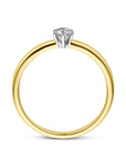 14K Bicolor Geel- En Witgoud Geel/Wit Ring Diamant 0.20Ct H Si 4208559 - PansiteNederland.nl