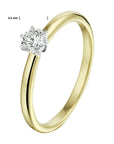 14K Bicolor Geel- En Witgoud Geel/Wit Ring Diamant 0.20Ct H Si 4208559 - PansiteNederland.nl