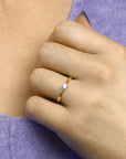 14K Bicolor Geel- En Witgoud Geel/Wit Ring Met Zirkonia 4208572 - PansiteNederland.nl