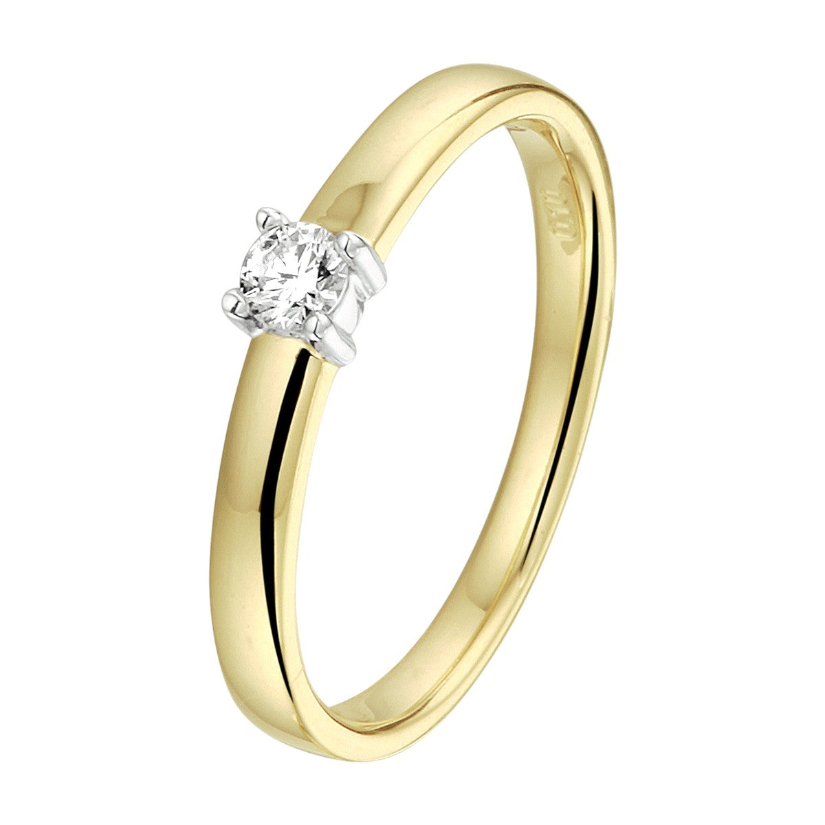 Fantasy Collection Ring diamant 0.10ct h si 14K bicolor goud