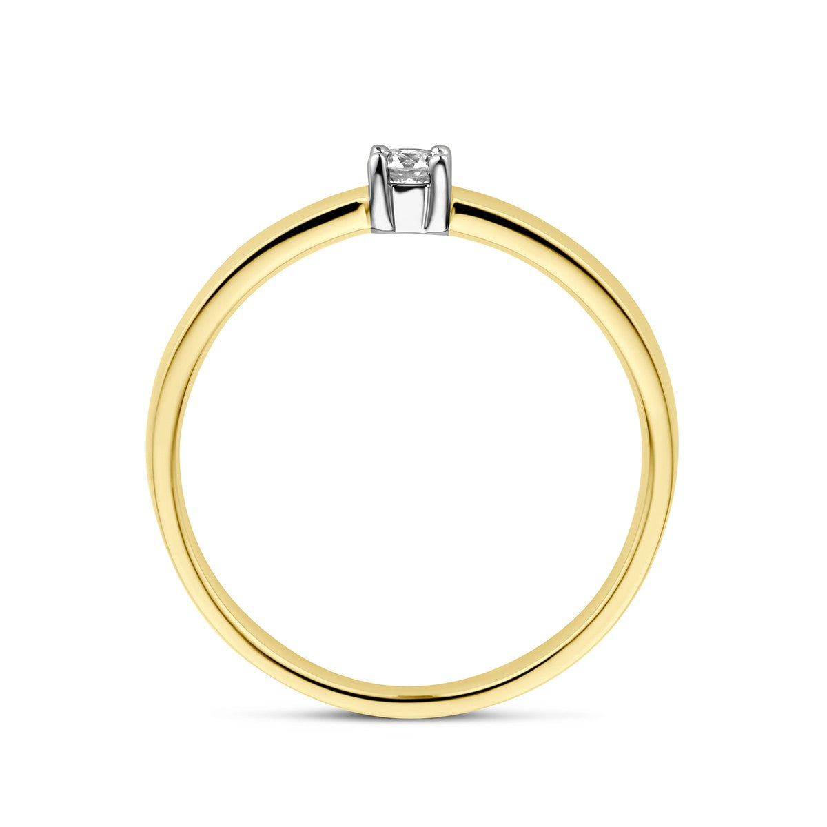 Fantasy Collection Ring diamant 0.10ct h si 14K bicolor goud