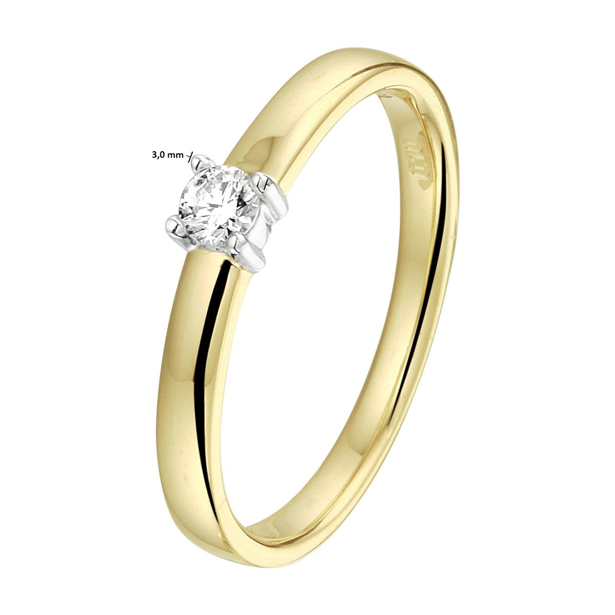 Fantasy Collection Ring diamant 0.10ct h si 14K bicolor goud