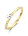 14K Bicolor Geel- En Witgoud Geel/Wit Ring Diamant 0.10Ct H Si 4208668 - PansiteNederland.nl