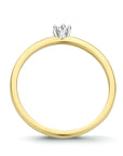 14K Bicolor Geel- En Witgoud Geel/Wit Ring Diamant 0.10Ct H Si 4208668 - PansiteNederland.nl