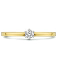 14K Bicolor Geel- En Witgoud Geel/Wit Ring Diamant 0.10Ct H Si 4208668 - PansiteNederland.nl