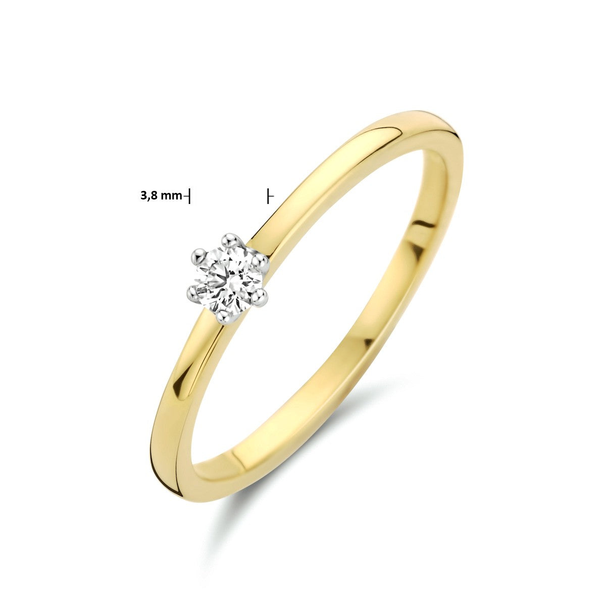 Fantasy Collection Ring diamant 0.10ct h si 14K bicolor goud