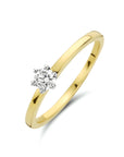 14K Bicolor Geel- En Witgoud Geel/Wit Ring Diamant 0.20Ct H Si 4208675 - PansiteNederland.nl