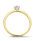 14K Bicolor Geel- En Witgoud Geel/Wit Ring Diamant 0.20Ct H Si 4208675 - PansiteNederland.nl