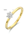 14K Bicolor Geel- En Witgoud Geel/Wit Ring Diamant 0.25Ct H Si 4208679 - PansiteNederland.nl