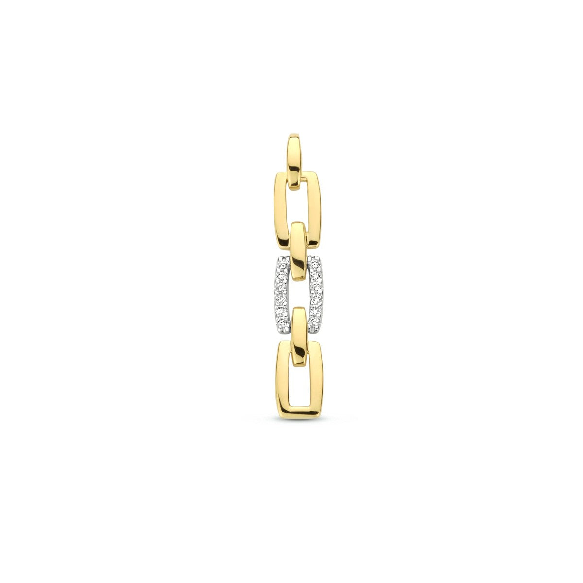 Fantasy Collection Hanger schakel diamant 0.05ct h si 14K bicolor goud