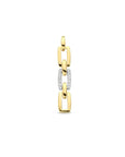14K bicolor goud geel/wit hanger schakel diamant 0.05ct h si 4208684 - PansiteNederland.nl