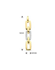 14K bicolor goud geel/wit hanger schakel diamant 0.05ct h si 4208684 - PansiteNederland.nl