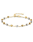 14K Bicolor Goud Geel/Wit Armband Bolletjes Gediamanteerd 3,0 Mm 16 - 17,5 - 19 Cm 4208870 - PansiteNederland.nl