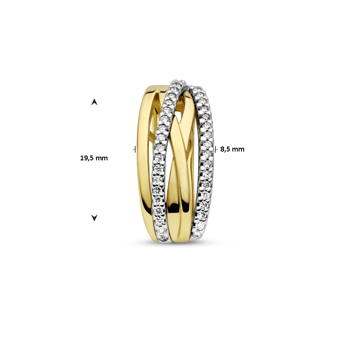 Fantasy Collection Hanger diamant 0.17ct h si 14K bicolor goud