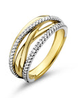 14K Bicolor Geel- En Witgoud Geel/Wit Ring Diamant 0.25Ct H Si 4208873 - PansiteNederland.nl