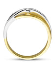 14K Bicolor gouden ring diamant 0.04ct h si- 4208878 - PansiteNederland.nl