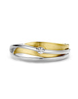 14K Bicolor gouden ring diamant 0.04ct h si- 4208878 - PansiteNederland.nl