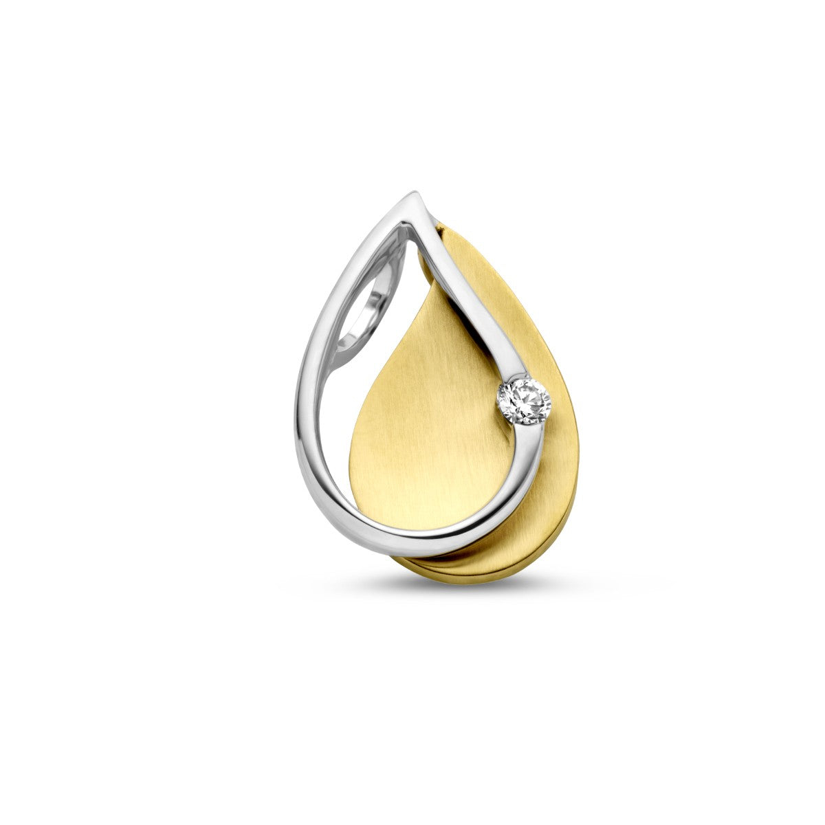 Fantasy Collection Hanger diamant 0.03ct h si 14K bicolor goud