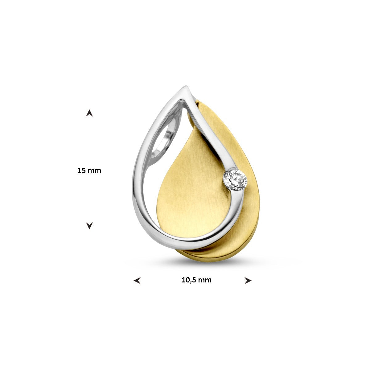Fantasy Collection Hanger diamant 0.03ct h si 14K bicolor goud