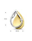 14K bicolor goud geel/wit hanger diamant 0.03ct h si 4208882 - PansiteNederland.nl