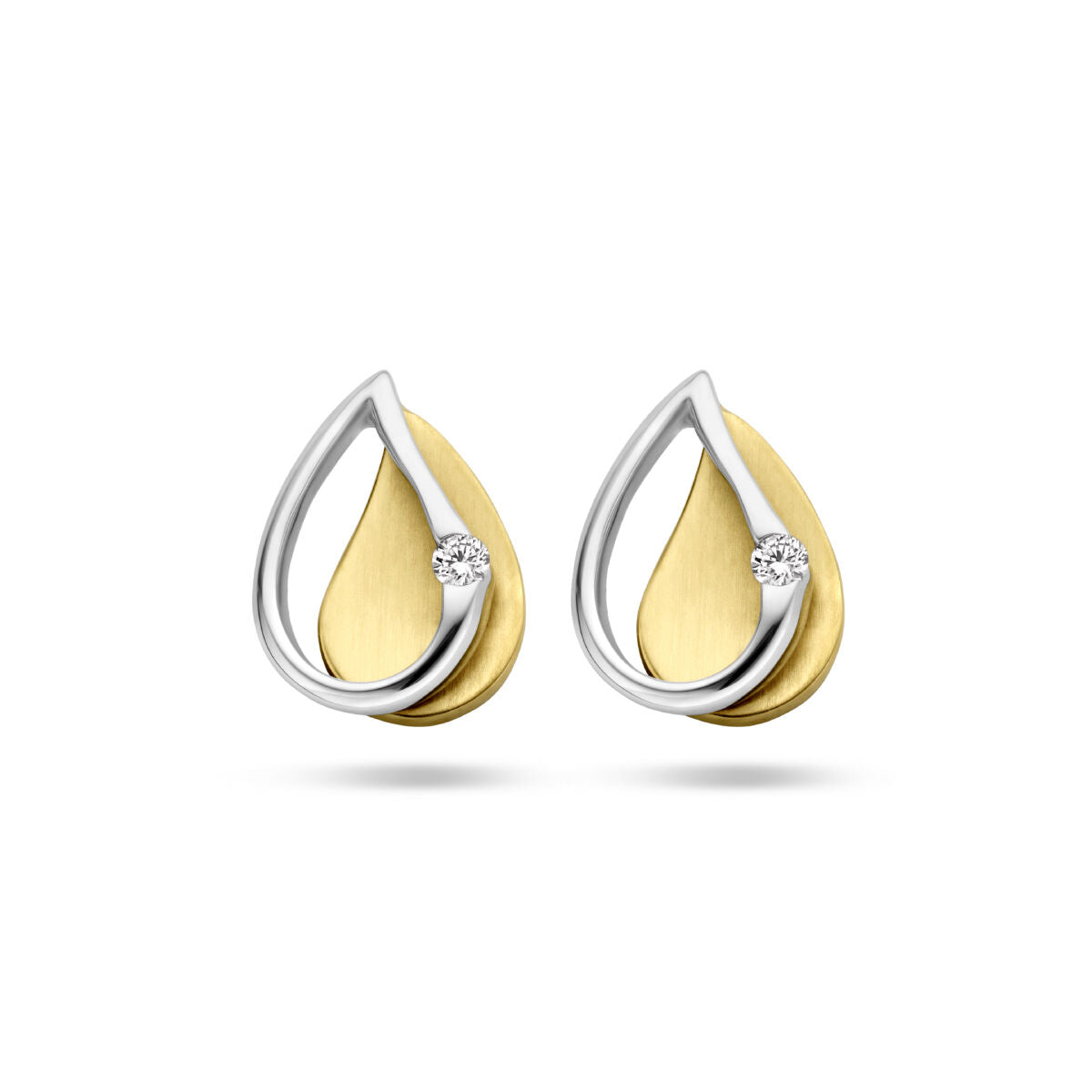 Fantasy Collection Oorbellen diamant 0.03ct (2x 0.015ct) h si 14K bicolor goud - PSN4208883