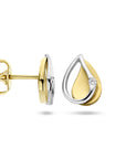 Bicolor gouden oorknoppen diamant 0.03ct (2x 0.015ct) h si - PSN4208883 - PansiteNederland.nl